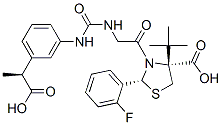 (2R,4R)-3-[2-[[3-[(1S)-1-carboxyethyl]phenyl]carbamoylamino]acetyl]-2-(2-fluorophenyl)-4-tert-butyl-thiazolidine-4-carboxylic acid CAS#: 153242-02-5