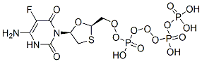 [[[(2R,5S)-5-(4-amino-5-fluoro-2,6-dioxo-3H-pyrimidin-1-yl)-1,3-oxathi olan-2-yl]methyl-hydroxy-phosphoryl]oxy-hydroxy-phosphoryl]oxyphosphon ic acid CAS#: 145819-92-7