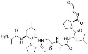 (2S)-1-[(2S)-2-[[(2S)-2-aminopropanoyl]amino]-4-methyl-pentanoyl]-N-[[ (1S)-1-[[(2S)-4-methyl-1-oxo-1-[(2S)-2-((E)-2-oxoethylidenecarbamoyl)p yrrolidin-1-yl]pentan-2-yl]carbamoyl]ethyl]carbamoylmethyl]pyrrolidine -2-carboxamide CAS#: 143738-75-4