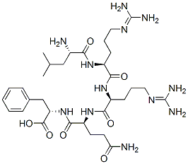 (2S)-2-[[(2S)-2-[[(2S)-2-[[(2S)-2-[[(2S)-2-amino-4-methyl-pentanoyl]am ino]-5-(diaminomethylideneamino)pentanoyl]amino]-5-(diaminomethylidene amino)pentanoyl]amino]-4-carbamoyl-butanoyl]amino]-3-phenyl-propanoic acid CAS#: 132733-02-9