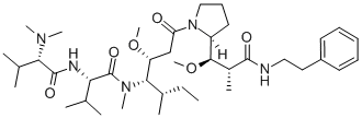 (2S)-2-[[(2S)-2-dimethylamino-3-methyl-butanoyl]amino]-N-[(3R,4S,5S)-3 -methoxy-1-[(3R)-3-[(1R,2R)-1-methoxy-2-(phenethylcarbamoyl)propyl]pyr rolidin-1-yl]-5-methyl-1-oxo-heptan-4-yl]-N,3-dimethyl-butanamide CAS#: 149606-27-9