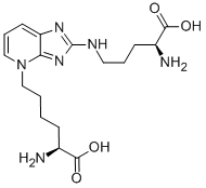 (2S)-2-amino-6-[8-[[(4S)-4-amino-4-carboxy-butyl]amino]-2,7,9-triazabicyclo[4.3.0]nona-3,5,7,9-tetraen-2-yl]hexanoic acid CAS#: 124505-87-9