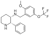 (2S,3S)-1-[[2-methoxy-5-(trifluoromethoxy)phenyl]methyl]-2-phenyl-piperidin-3-amine CAS#: 145742-28-5