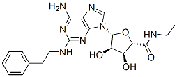 (2S,3S,4R,5R)-5-[6-amino-2-(phenethylamino)purin-9-yl]-N-ethyl-3,4-dih ydroxy-oxolane-2-carboxamide CAS#: 120225-53-8