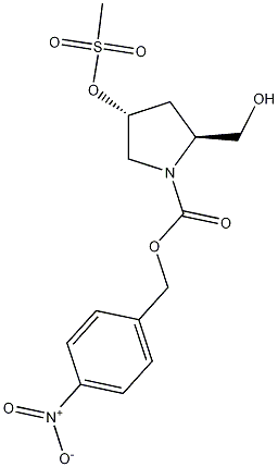 (2S,4R)-2-(Hydroxymethyl)-4-[(methylsulfonyl)oxy]-1-pyrrolidinecarboxylic acid (4-nitrophenyl)methyl ester CAS#: 127626-37-3