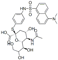 (2S,4S,5R,6R)-5-acetamido-2-[4-[(5-dimethylaminonaphthalen-1-yl)sulfon ylamino]phenyl]sulfanyl-4-hydroxy-6-[(1S,2R)-1,2,3-trihydroxypropyl]ox ane-2-carboxylic acid CAS#: 141303-70-0