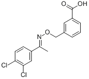 3-[(([1-(3,4-DICHLOROPHENYL)ETHYLIDENE]AMINO)OXY)METHYL]BENZOIC ACID CAS#: 175203-32-4