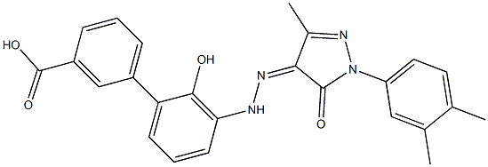 3'-[[1-(3,4-DiMethylphenyl)-1,5-dihydro-3-Methyl-5-oxo-4H-pyrazol-4-ylidene]hydrazino]-2'-hydroxy-[1,1'-biphenyl]-3-carboxylic acid CAS#: 376591-99-0