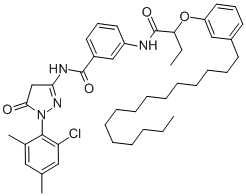 3'-[[1-(6-chloro-2,4-xylyl)-5-oxo-2-pyrazolin-3-yl]carbamoyl]-2-(m-pentadecylphenoxy)butyranilide CAS#: 31888-96-7