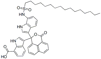 3-[1-[7-[(hexadecylsulphonyl)amino]-1H-indol-3-yl]-3-oxo-1H,3H-naphtho[1,8-cd]pyran-1-yl]-1H-indole-7-carboxylic acid CAS#: 37921-74-7