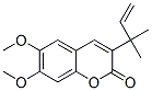 3-(1,1-Dimethyl-2-propenyl)-6,7-dimethoxy-2H-1-benzopyran-2-one CAS#: 31526-60-0