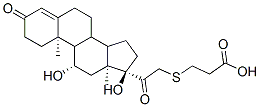 3-[2-[(10R,11S,13S,17R)-11,17-dihydroxy-10,13-dimethyl-3-oxo-2,6,7,8,9,11,12,14,15,16-decahydro-1H-cyclopenta[a]phenanthren-17-yl]-2-oxo-ethyl]sulfanylpropanoic acid CAS#: 114967-88-3
