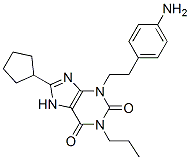 3-[2-(4-Aminophenyl)ethyl]-8-cyclopentyl-3,7-dihydro-1-propyl-1H-purine-2,6-dione CAS#: 116370-30-0