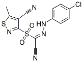 3-([2-(4-CHLOROPHENYL)(CYANO)CARBOHYDRAZONOYL]SULFONYL)-5-METHYL-4-ISOTHIAZOLECARBONITRILE CAS#: 338976-83-3