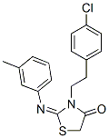 3-[2-(4-Chlorophenyl)ethyl]-2-[(3-methylphenyl)imino]-4-thiazolidinone CAS#: 34375-50-3