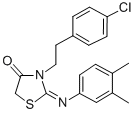 3-[2-(4-Chlorophenyl)ethyl]-2-[(3,4-dimethylphenyl)imino]-4-thiazolidinone CAS#: 34375-51-4