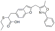 3-(2-((5-methyl-2-phenyloxazol-4-yl)methyl)benzofuran-5-yl)-2-(propylsulfanyl)propionic acid CAS#: 150563-61-4