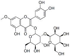 3-[(2S,3R,4R,5R,6R)-4,5-dihydroxy-6-(hydroxymethyl)-3-[(2S,3S,4S,5R,6R )-3,4,5-trihydroxy-6-(hydroxymethyl)oxan-2-yl]oxy-oxan-2-yl]oxy-2-(3,4 -dihydroxyphenyl)-5-hydroxy-7-methoxy-chromen-4-one CAS#: 137830-19-4