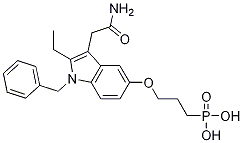 [3-[[3-(2-Amino-2-oxoethyl)-2-ethyl-1-(phenylmethyl)-1H-indol-5-yl]oxy]propyl]-phosphonicacid CAS#: 164083-84-5
