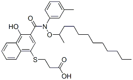 3-[3-(2-dodecyloxy-5-methylphenylcarbamoyl)-4-hydroxy-1-naphthylthio]propionic acid CAS#: 167684-63-1