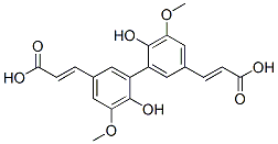 3-[3-[5-(2-carboxyethenyl)-2-hydroxy-3-methoxy-phenyl]-4-hydroxy-5-methoxy-phenyl]prop-2-enoic acid CAS#: 436-96-4