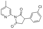 3-(3-Chlorophenyl)-1-(4-methyl-2-pyridinyl)-2,5-pyrrolidinedione CAS#: 132459-02-0