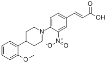 3-[4-[4-(2-METHOXYPHENYL)PIPERIDINO]-3-NITROPHENYL]ACRYLIC ACID CAS#: 301334-95-2