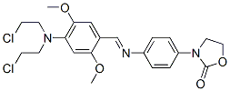 3-[4-[[4-[bis(2-chloroethyl)amino]-2,5-dimethoxy-phenyl]methylideneamino]phenyl]oxazolidin-2-one CAS#: 31847-13-9
