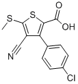 3-(4-CHLOROPHENYL)-4-CYANO-5-(METHYLTHIO)THIOPHENE-2-CARBOXYLIC ACID CAS#: 116525-66-7