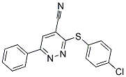 3-[(4-CHLOROPHENYL)SULFANYL]-6-PHENYL-4-PYRIDAZINECARBONITRILE CAS#: 338417-85-9