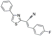 3-(4-FLUOROPHENYL)-2-(4-PHENYL-1,3-THIAZOL-2-YL)ACRYLONITRILE CAS#: 298219-21-3