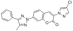 3-(4-chloro-1H-pyrazol-1-yl)-7-(4-methyl-5-phenyl-2H-1,2,3-triazol-2-yl)-2-benzopyrone CAS#: 34771-66-9