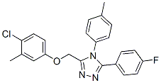 3-[(4-chloro-3-methyl-phenoxy)methyl]-5-(4-fluorophenyl)-4-(4-methylph enyl)-1,2,4-triazole CAS#: 141079-08-5