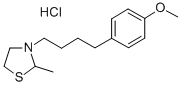 3-(4-(p-Methoxyphenyl)butyl)-2-methylthiazolidine hydrochloride CAS#: 38914-82-8