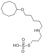 3-((5-Cyclooctyloxypentyl)amino)propanethiol, hydrogen sulfate (ester) CAS#: 38914-42-0