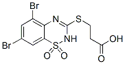 3-[(5,7-Dibromo-2H-1,2,4-benzothiadiazine 1,1-dioxide)-3-ylthio]propanoic acid CAS#: 124802-92-2