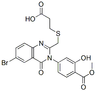 3-[[6-bromo-3-(3-hydroxy-4-methoxycarbonyl-phenyl)-4-oxo-quinazolin-2- yl]methylsulfanyl]propanoic acid CAS#: 155104-14-6