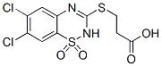 3-[(6,7-Dichloro-2H-1,2,4-benzothiadiazine 1,1-dioxide)-3-ylthio]propanoic acid CAS#: 124802-90-0