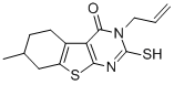 3-ALLYL-2-MERCAPTO-7-METHYL-5,6,7,8-TETRAHYDRO-3H-BENZO[4,5]THIENO[2,3-D]PYRIMIDIN-4-ONE CAS#: 307512-22-7