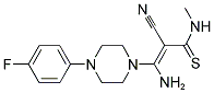 3-AMINO-2-CYANO-3-[4-(4-FLUOROPHENYL)PIPERAZINO]-N-METHYL-2-PROPENETHIOAMIDE CAS#: 338422-39-2