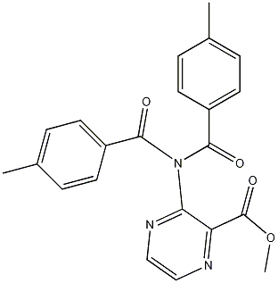 3-[Bis(4-methylbenzoyl)amino]-2-pyrazinecarboxylic acid methyl ester CAS#: 155513-73-8