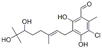 3-Chloro-5-[(E)-6,7-dihydroxy-3,7-dimethyl-2-octenyl]-4,6-dihydroxy-2-methylbenzaldehyde CAS#: 43043-16-9