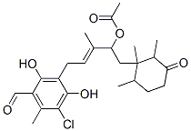 3-[(E)-4-Acetoxy-5-(1,2,6-trimethyl-3-oxocyclohexyl)-3-methyl-2-pentenyl]-5-chloro-2,4-dihydroxy-6-methylbenzaldehyde CAS#: 38965-84-3