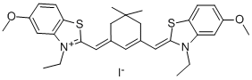 3-ETHYL-2-[(3-([3-ETHYL-5-METHOXY-1,3-BENZOTHIAZOL-2(3H)-YLIDENE]METHYL)-5,5-DIMETHYL-2-CYCLOHEXEN-1-YLIDENE)METHYL]-5-METHOXY-1,3-BENZOTHIAZOL-3-IUM IODIDE CAS#: 158320-43-5
