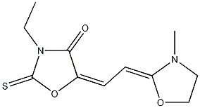 3-Ethyl-5-[2-(3-methyloxazolidin-2-ylidene)ethylidene]-2-thioxooxazolidin-4-one CAS#: 38632-51-8