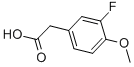 3-FLUORO-4-METHOXYPHENYLACETIC ACID CAS#: 452-14-2