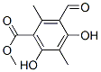 3-Formyl-4,6-dihydroxy-2,5-dimethylbenzoic acid methyl ester CAS#: 34874-76-5