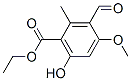 3-Formyl-6-hydroxy-4-methoxy-2-methylbenzoic acid ethyl ester CAS#: 38629-36-6