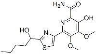 (+)-3-Hydroxy-6-[2-(1-hydroxypentyl)-4-thiazolyl]-4,5-dimethoxy-2-pyridinecarboxamide CAS#: 122535-58-4