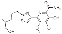 (-)-3-Hydroxy-6-[2-(5-hydroxy-4-methylpentyl)-4-thiazolyl]-4,5-dimethoxy-2-pyridinecarboxamide CAS#: 122535-55-1